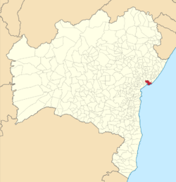 Location of Salvador in the State of Bahia