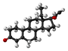 Levonorgestrel molecule ball.png