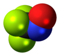 Space-filling model of trifluoronitrosomethane