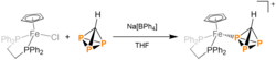 Triphosphatetrahedrane Reaction with Fe Complex.png