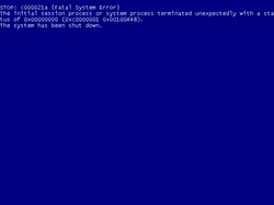 The "Fatal System Error" Blue Screen of Death in Windows XP-7, including Windows Server 2003-2008 R2.