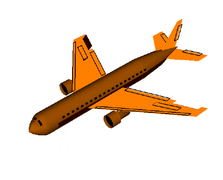 Roll animation of a plane