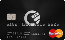 An example of a beta Curve card, with the MasterCard logo and details (not real) shown