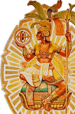 Detail of Queen Califia in the "California's Name" mural (Lucile Lloyd, 1937) (cropped).gif
