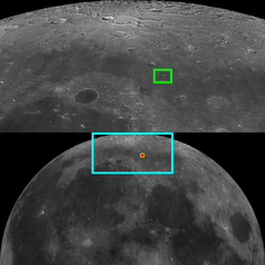 Location of the lunar crater Protagoras.