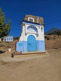 The famous traditional door, a symbol of Chefchaouen city.