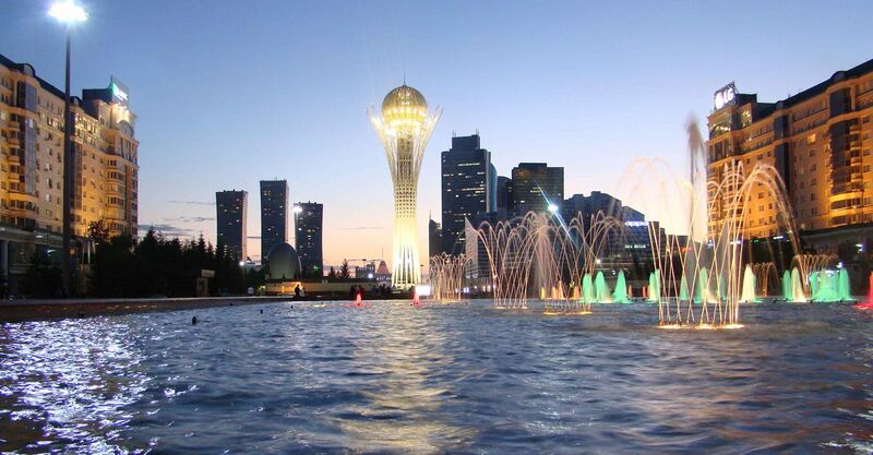 File:Nur-Sultan at the evening (cropped).jpg
