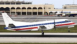 Nyxair OÜ 340B, ex-member of the American Eagle Airlines fleet Saab 340