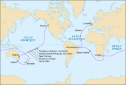 Tilikum circumnavigation map-fr.svg