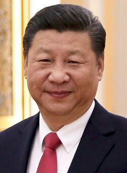 Picture of General Secretary of the Chinese Communist Party Xi Jinping after who the ideology is named after.