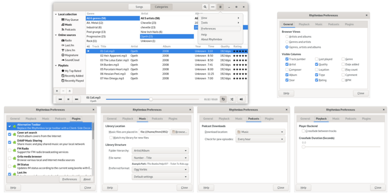 File:GNOME Rhythmbox 3.4.4 with its preferences.png
