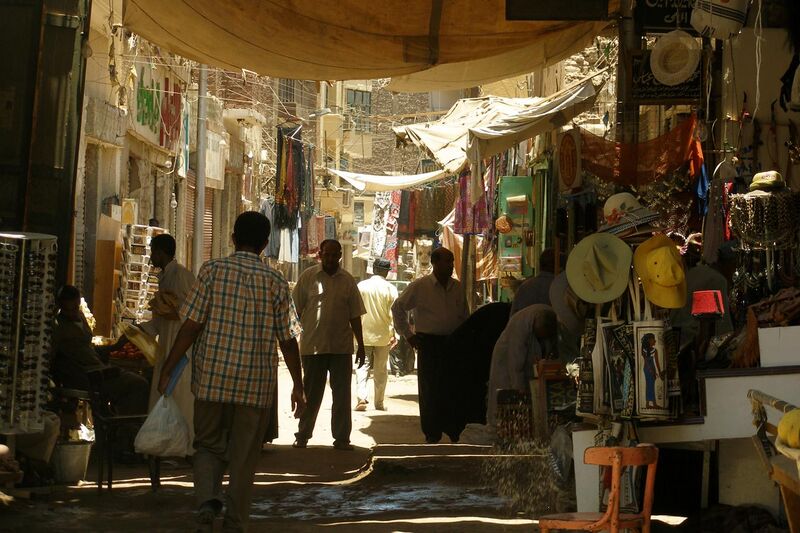 File:Market, Shopping street, Aswan, Egypt.jpg