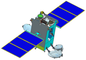 Render of GSAT-29 communication satellite in deployed configuration.png