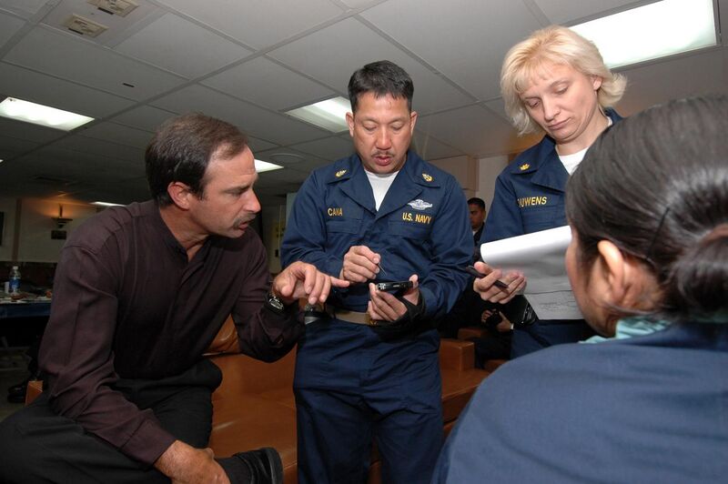 File:US Navy 060518-N-2832L-013 Senior training specialist with Multi-Services Group International (MSGI), Michael Bedwell, trains Sailors to use Battlefield Medical Information Systems Telemedicine (BMIST) equipped Personal Digital.jpg
