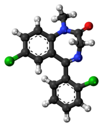 Diclazepam molecule ball.png