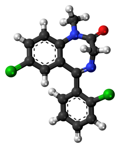 File:Diclazepam molecule ball.png