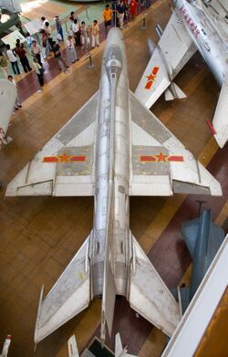 J-7I fighter at the Beijing Military Museum from above.jpg