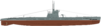 Shadowgraph Malyutka class XV series submarine.svg