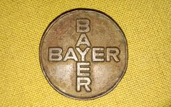 Undated token of the Bayer AG, a German multinational pharmaceutical and life sciences company and one of the largest pharmaceutical companies in the world.jpg
