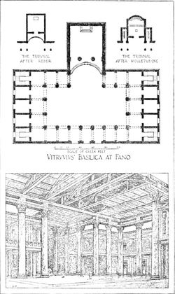 Vitruvius the Ten Books on Architecture Basilica at Fano.png