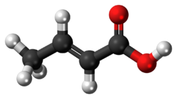 Crotonic acid 3D ball.png