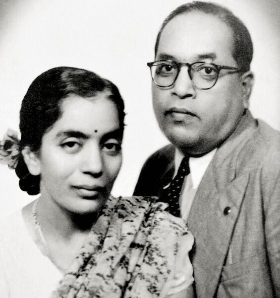 File:Dr. B.R. Ambedkar with wife Dr. Savita Ambedkar in 1948.jpg