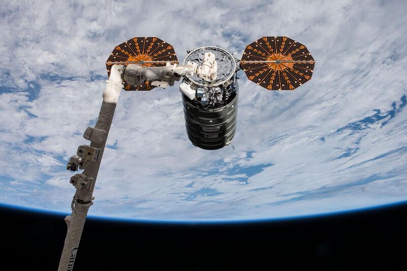 File:ISS-53 Cygnus OA-8 grappling to the ISS.jpg