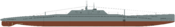 Shadowgraph Pravda class IV series submarine.svg