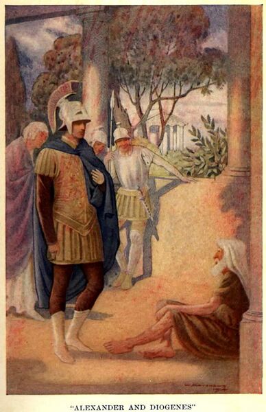 File:Alexander visits Diogenes at Corinth by W. Matthews (1914).jpg