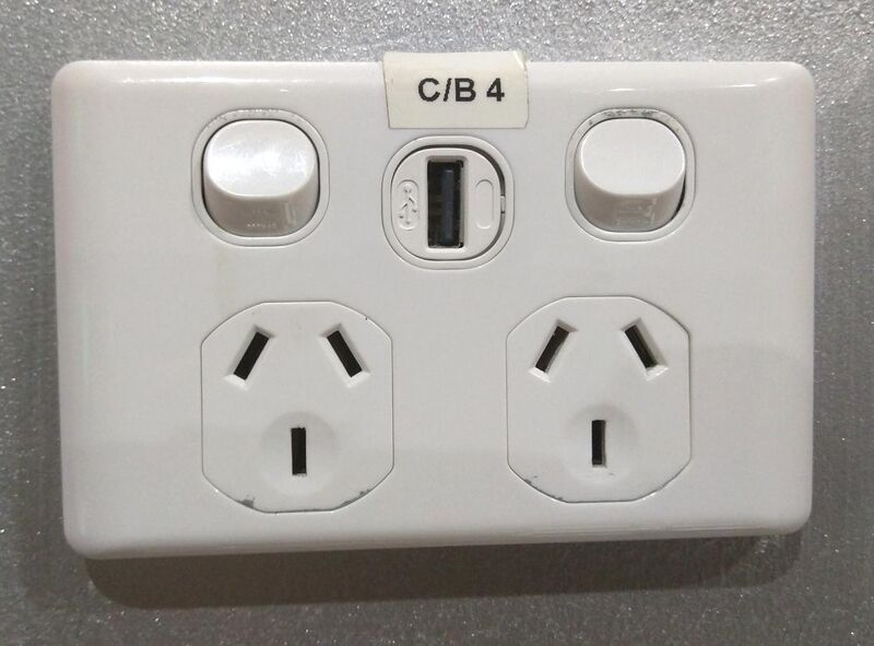 File:Australian and New Zealand power socket with USB charger socket.jpg