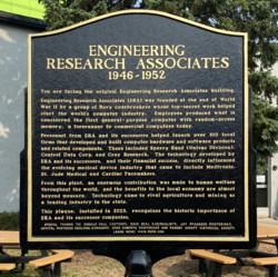 Picture of a memorial plaque with brief synopsis of ERA history
