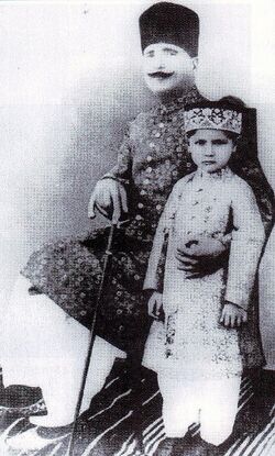 Iqbal and son Javid in 1930.jpg