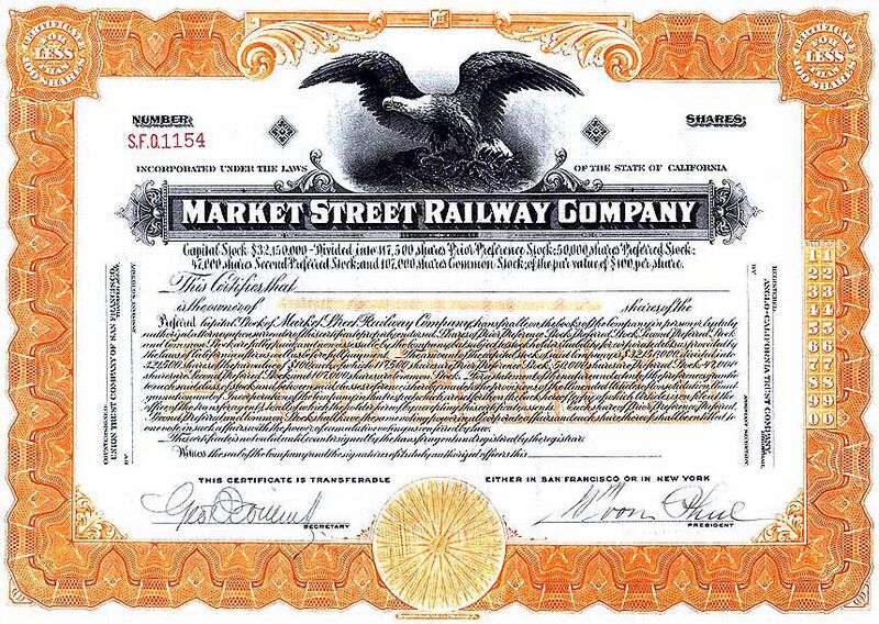 File:Market Street Railway Co. San Francisco stock certificate c1920.jpg