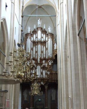 A picture of the organ at Bovenkerk, Kampen. One of the organs that have been recorded for Hauptwerk