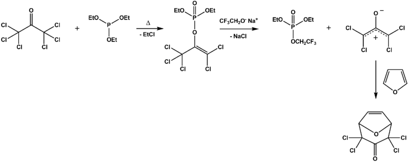 Perkow reaction hexachloroacetone triethylphosphine adduct