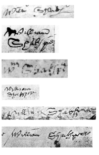 Six signatures, each a scrawl with a different appearance