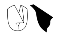 UEA hood shape outline.svg
