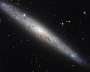 Hubble portrays a dusty spiral galaxy.jpg