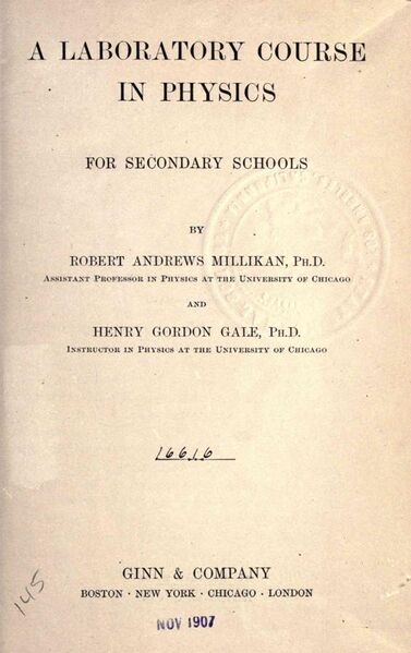 File:Millikan, Robert Andrews – Laboratory course in physics for secondary schools, 1906 – BEIC 10996113.jpg