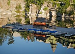 Mohonk Mountain House 2011 Boat Dock Against Reflection of Cliff FRD 3029.jpg