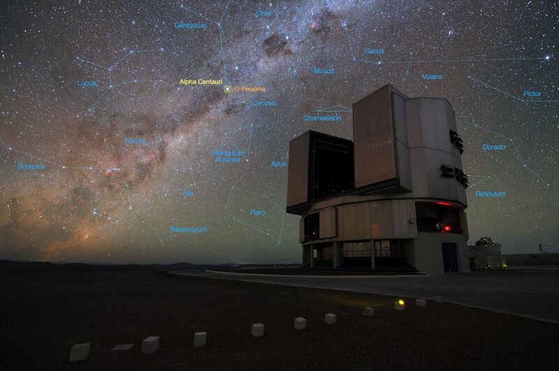 File:The Very Large Telescope and the star system Alpha Centauri.jpg