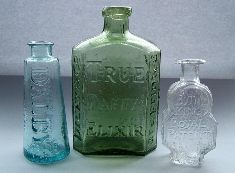 File:Three early medicine bottles.jpg