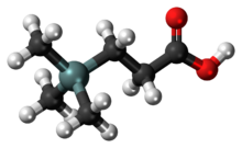 Ball-and-stick model of the TMSP molecule