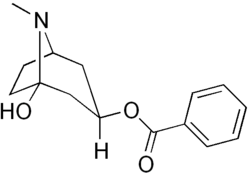 Hydroxytropacocaine structure.png