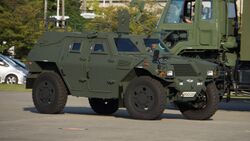 JASDF Light Armored vehicle(45-6120) right front view at Hamamatsu Air Base September 28, 2014 02.jpg