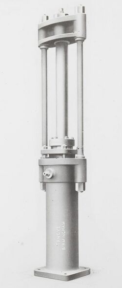 Lantern Slide - Tangyes Ltd, Hydraulic Intensifier, circa 1910 (crop).jpg