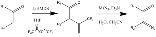 Scheme 9:Formation of Diazo Ketones by a Diazo Group Transfer Method