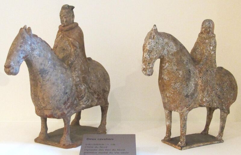 File:Dinastia wei del nord, due cavalieri, cina del nord, 500-550 ca..JPG