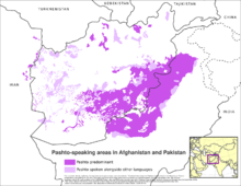 A map of Pashto-speaking areas
