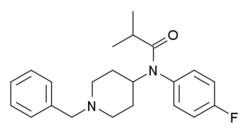 Parafluoroisobutyrylbenzylfentanyl structure.png